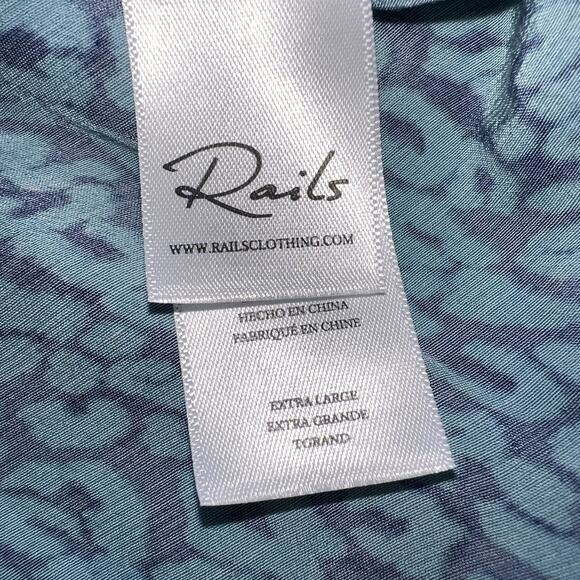 Rails Dress Size XL Blue Jasmine Jewel Cheetah Print Tiered Smocked Waist NWT - Picture 12 of 16